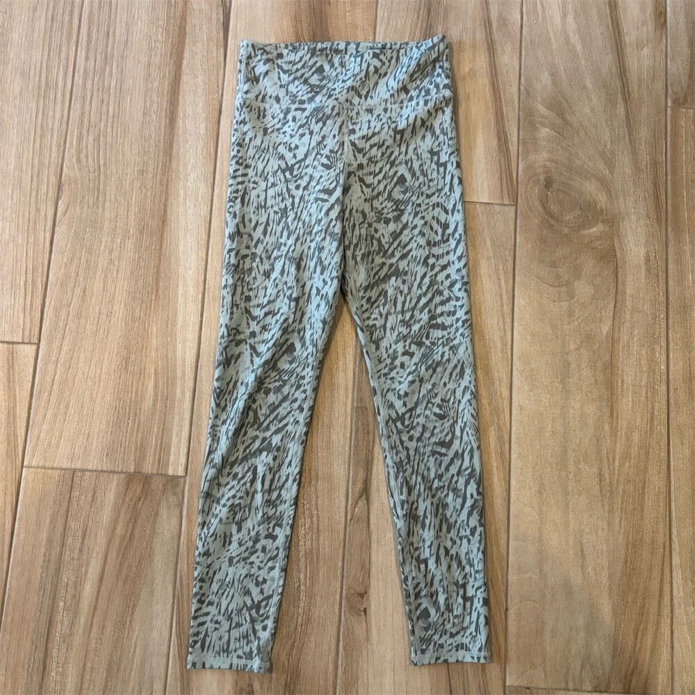 GapFit Studio Sky High Legging Womens Size S Gray Abstract High Rise Ankle